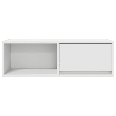 TV-taso valkoinen 80x31x25,5 cm tekninen puu