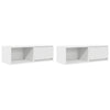 TV-seinäkaapit 2 kpl valkoinen 80x31x25,5 cm tekninen puu