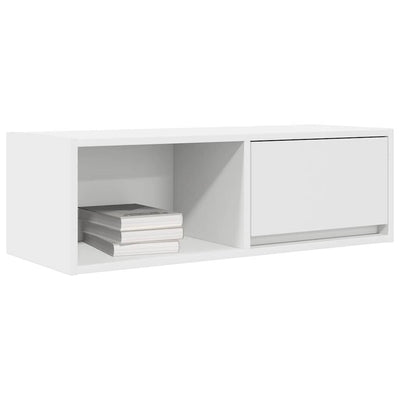 TV-seinäkaapit 2 kpl valkoinen 80x31x25,5 cm tekninen puu