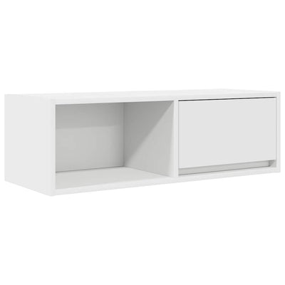 Valkoinen tv-seinäkaapit Kolla 80x31x25,5cm (2 kpl puinen)