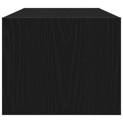 TV-taso musta tammi 80x31x25,5 cm tekninen puu