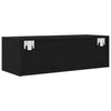 TV-taso musta tammi 80x31x25,5 cm tekninen puu