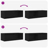 TV-taso musta tammi 80x31x25,5 cm tekninen puu