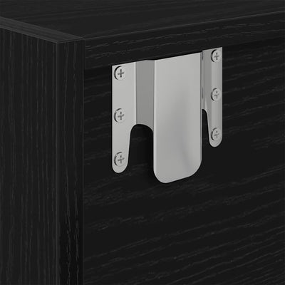 Musta tammi tv-tasot Kolla 80x31x25,5cm (2 kpl puinen)