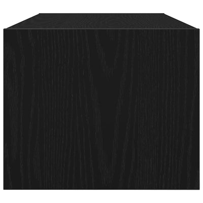 TV-tasot 2 kpl musta tammi 80x31x25,5 cm tekninen puu