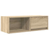 TV-seinäkaapit 2 kpl sonoma-tammi 80x31x25,5 cm tekninen puu