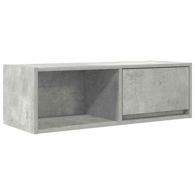 TV-taso betoninharmaa 80x31x25,5 cm tekninen puu