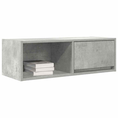 TV-taso betoninharmaa 80x31x25,5 cm tekninen puu