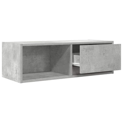 TV-taso betoninharmaa 80x31x25,5 cm tekninen puu