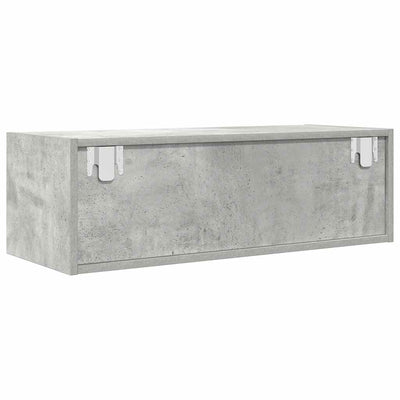 TV-taso betoninharmaa 80x31x25,5 cm tekninen puu