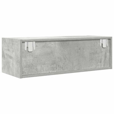 TV-seinäkaapit 2 kpl betoninharmaa 80x31x25,5 cm tekninen puu