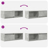 TV-seinäkaapit 2 kpl betoninharmaa 80x31x25,5 cm tekninen puu