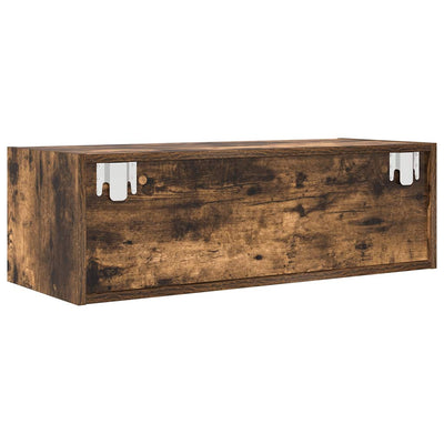 TV-seinäkaappi 2 kpl savutammi 80x31x25,5 cm tekninen puu