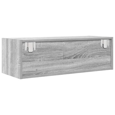TV-taso harmaa Sonoma 80x31x25,5 cm tekninen puu