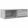 TV-seinäkaapit 2 kpl harmaa sonoma 80x31x25,5 cm tekninen puu