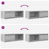TV-seinäkaapit 2 kpl harmaa sonoma 80x31x25,5 cm tekninen puu