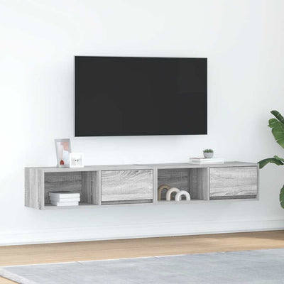 Harmaa tv-seinäkaapit Kolla 80x31x25,5cm (2 kpl, sonoma, puinen)