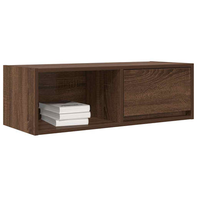 TV-taso ruskea tammi 80x31x25,5 cm tekninen puu