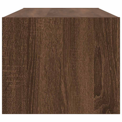 TV-taso ruskea tammi 80x31x25,5 cm tekninen puu