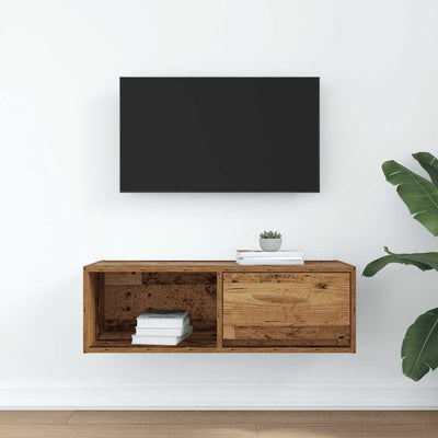 TV-taso vanha puu 80x31x25,5 cm suunniteltu puu