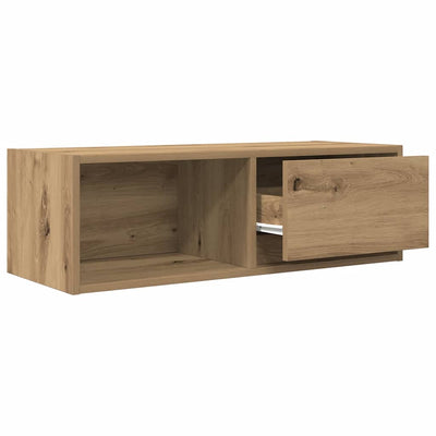 TV-taso käsityöläinen tammi 80x31x25,5 cm tekninen puu
