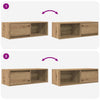 TV-seinäkaapit 2 kpl 80x31x25,5 cm tekninen puu