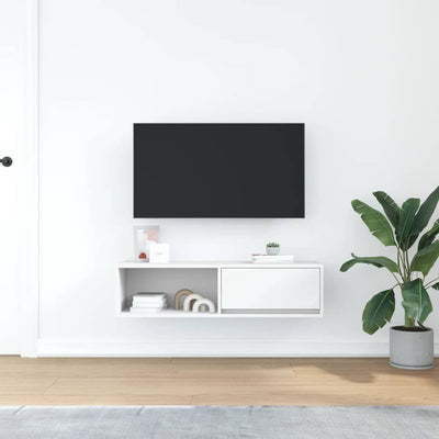 TV Kaappi Valkoinen 100x31x25,5 cm Engineered Wood
