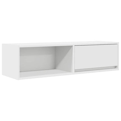 Valkoinen tv-seinäkaapit Kolla 100x31x25,5cm (2 kpl puinen)