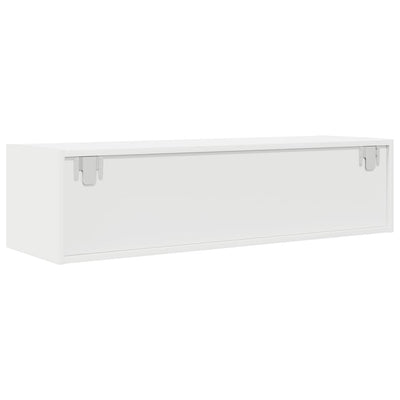 TV-seinäkaapit 2 kpl valkoinen 100x31x25,5 cm tekninen puu