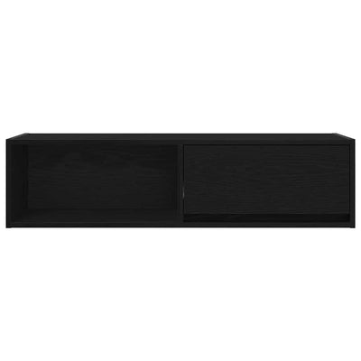 TV-taso musta tammi 100x31x25,5 cm tekninen puu