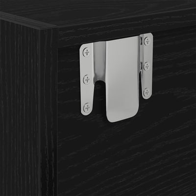 TV-taso musta tammi 100x31x25,5 cm tekninen puu