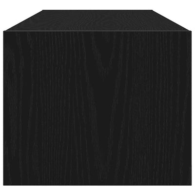 TV-tasot 2 kpl musta tammi 100x31x25,5 cm tekninen puu