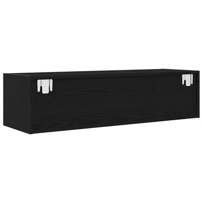 TV-tasot 2 kpl musta tammi 100x31x25,5 cm tekninen puu