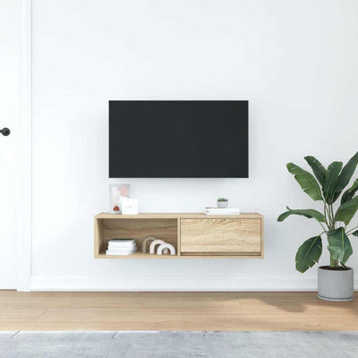 TV-taso Sonoma-tammi 100x31x25,5 cm tekninen puu