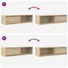 TV-seinäkaapit 2 kpl sonoma-tammi 100x31x25,5 cm tekninen puu