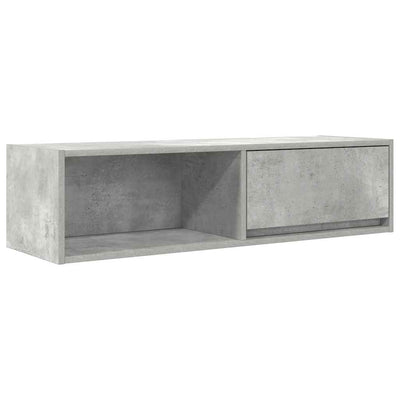 TV-taso betoninharmaa 100x31x25,5 cm tekninen puu