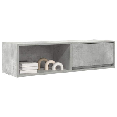 TV-taso betoninharmaa 100x31x25,5 cm tekninen puu