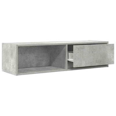 TV-taso betoninharmaa 100x31x25,5 cm tekninen puu