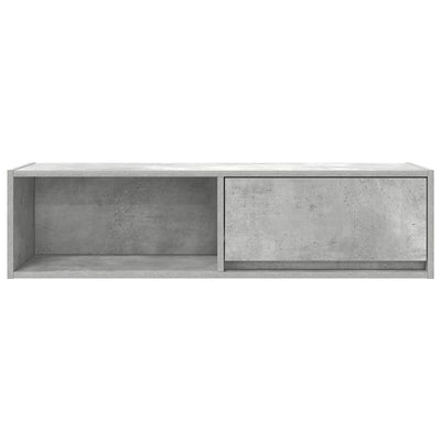 TV-taso betoninharmaa 100x31x25,5 cm tekninen puu