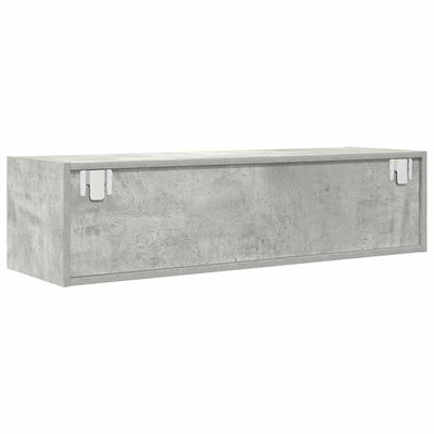 TV-taso betoninharmaa 100x31x25,5 cm tekninen puu