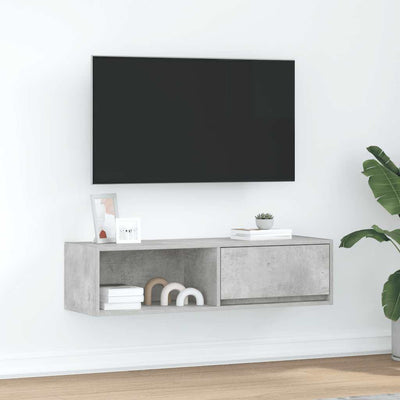 Betoninharmaa tv-taso Kolla 100x31x25,5cm (puinen)