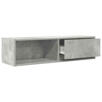 TV-seinäkaapit 2 kpl betoninharmaa 100x31x25,5 cm tekninen puu