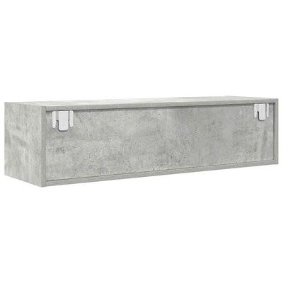 TV-seinäkaapit 2 kpl betoninharmaa 100x31x25,5 cm tekninen puu