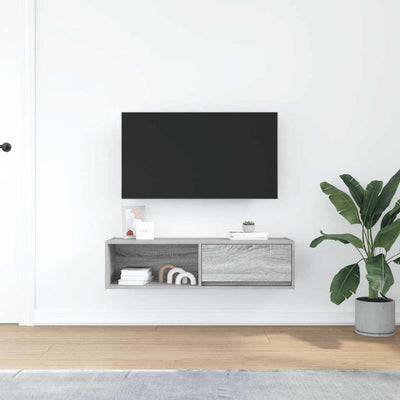 TV-taso harmaa Sonoma 100x31x25,5 cm tekninen puu