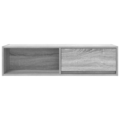 TV-seinäkaapit 2 kpl harmaa sonoma 100x31x25,5 cm tekninen puu