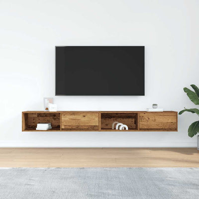 TV Kaapit 2 kpl vanha puu 100x31x25,5 cm suunniteltu puu