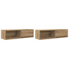 TV-seinäkaapit 2 kpl 100x31x25,5 cm tekninen puu