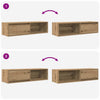 TV-seinäkaapit 2 kpl 100x31x25,5 cm tekninen puu