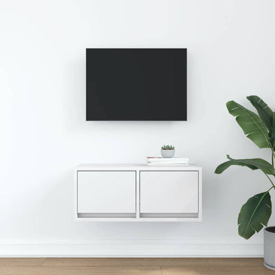 TV-taso valkoinen 60x31x25,5 cm tekninen puu