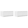TV-seinäkaapit 2 kpl valkoinen 60x31x25,5 cm tekninen puu